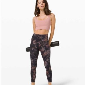 NEW WITH TAGS Lululemon Align High Rise Pant 25” Diamond Dye Graphite Grey Pink